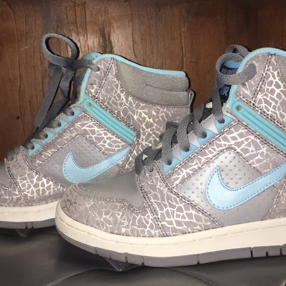 NIKE AIR FORCES 2: HIGH CLEAR GREY BLUE!